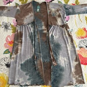 Earthbound Tie Dye Long Sleeve Tie Cardigan